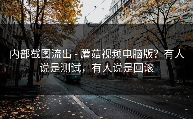 内部截图流出 - 蘑菇视频电脑版?有人说是测试,有人说是回滚 内部截图流出 - 蘑菇视频电脑版?有人说是测试,有人说是回滚